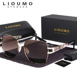 LIOUMO Luxury Sunglasses Polarized Women Fashion Diamond Glasses Female Oversized Sunglasses Gradient Lens UV400 gafas de sol