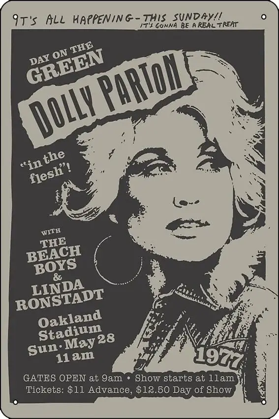 Classic Dolly Music Concert Poster Poster Metal Tin Sign Fun Home Art Wall Decor 8x12 Inch