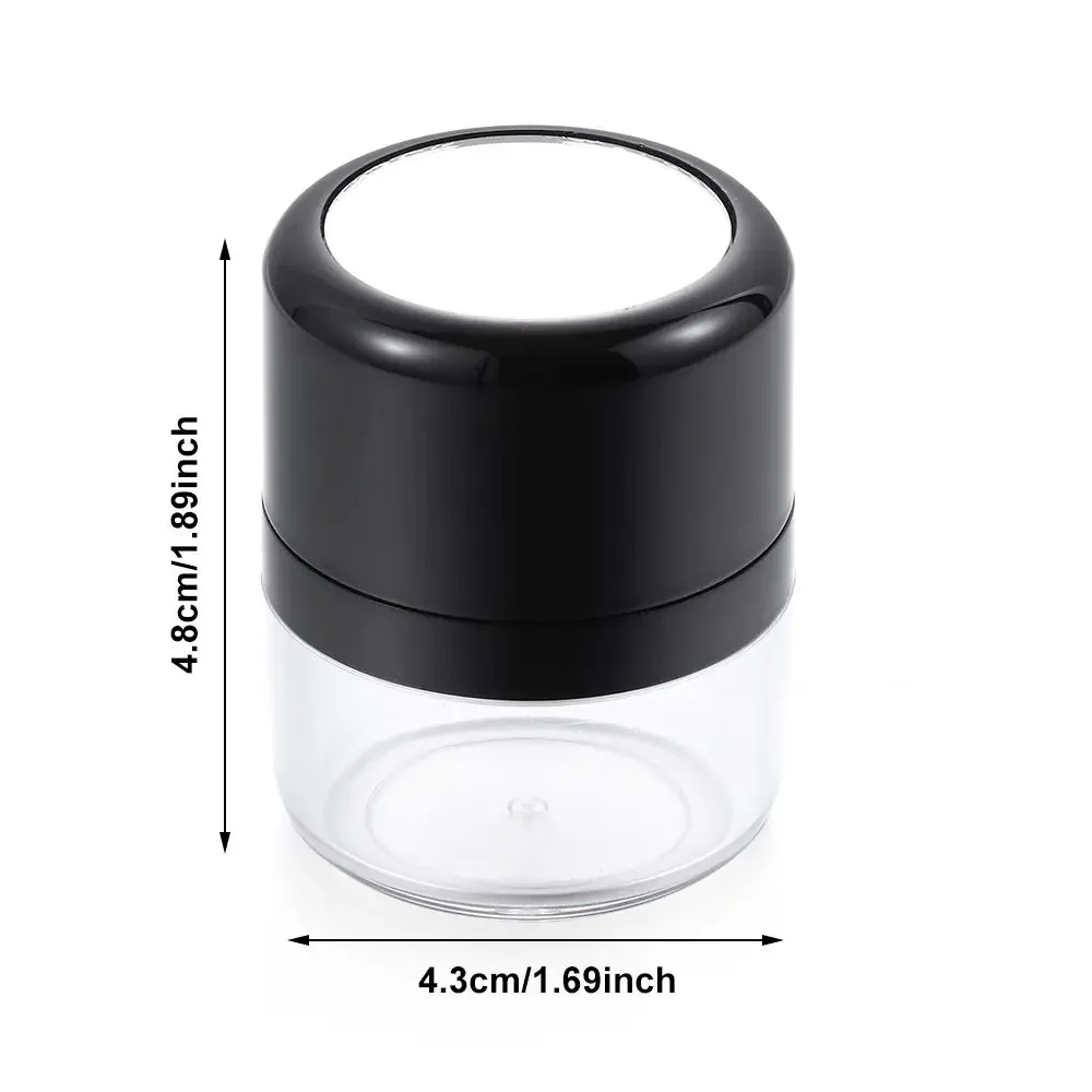 Portable Loose Powder Box with Mirror Mushroom Sponge Puff Cosmetic Travel Powder Case Container Blusher Finishing Powder Jar