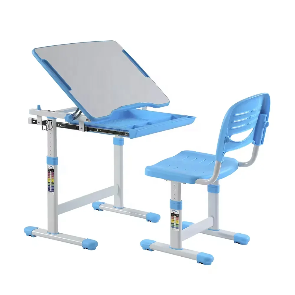 El mejor diseño, silla de escritorio ajustable para tareas de estudio para niños, mesa de estudio ajustable en altura, juego de mesa de arte para actividades para niños