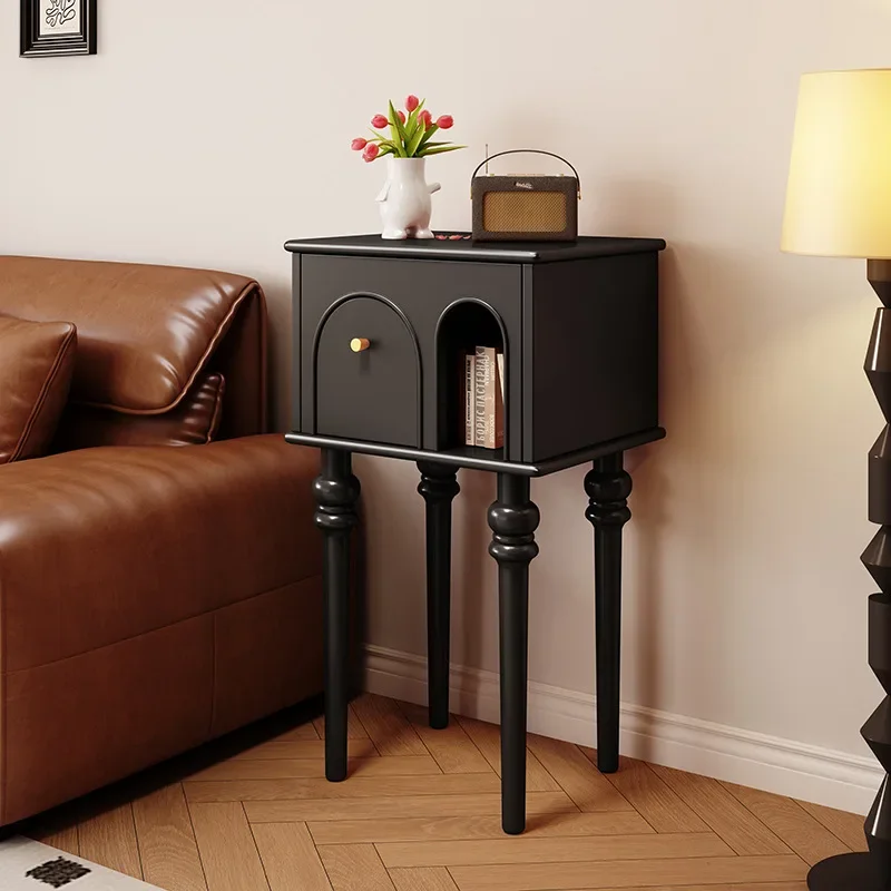 

Американский французский шкафчик из цельного дерева для гостиной, простая полка для хранения в стиле ретро