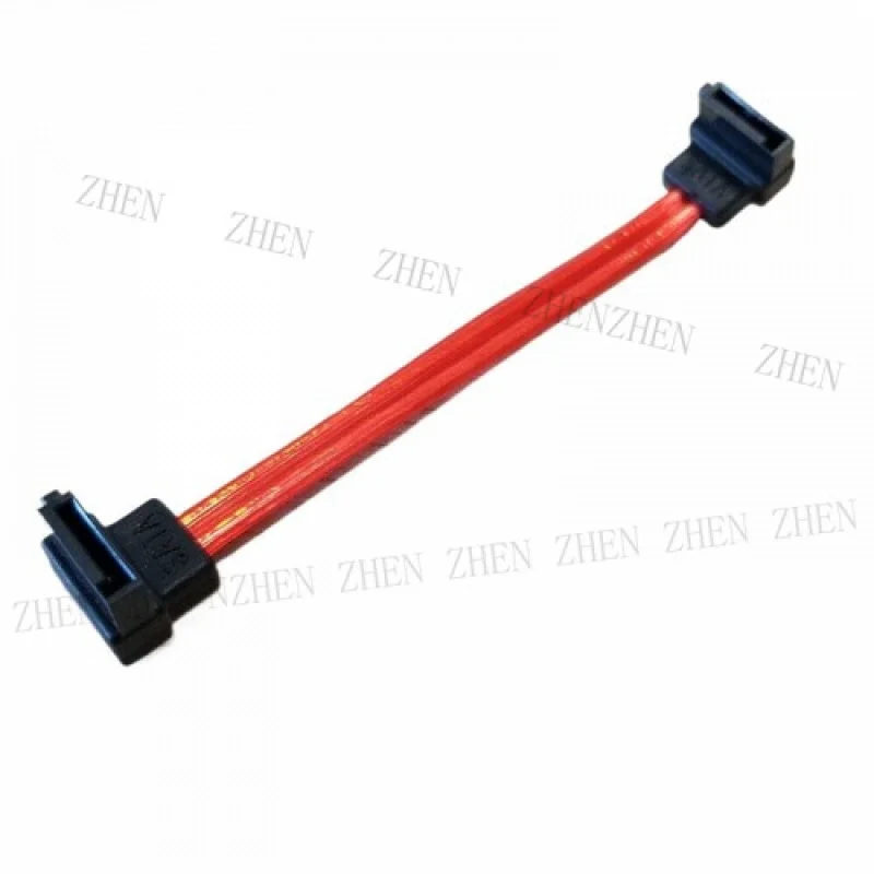 Y Y 90 Degrees Right Angled Custom for SATA Cable Adapter Data Cable Ultra Soft Red 10cm