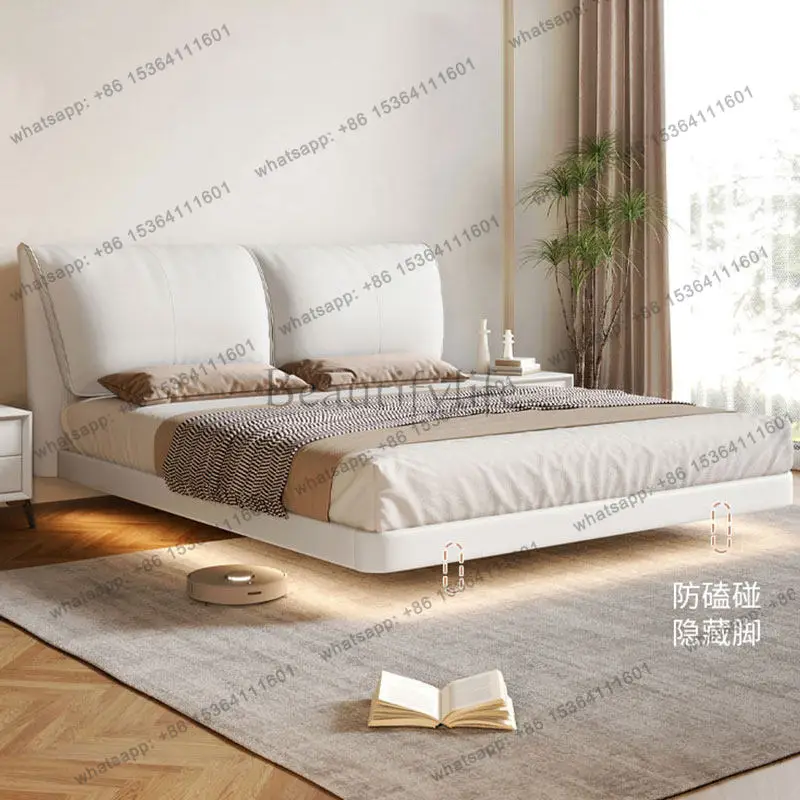 FG Home Modern simple luxury floating bedroom beds and bed frames lit 150x200cm 180x200cm queen double bed 2 people frame furnit