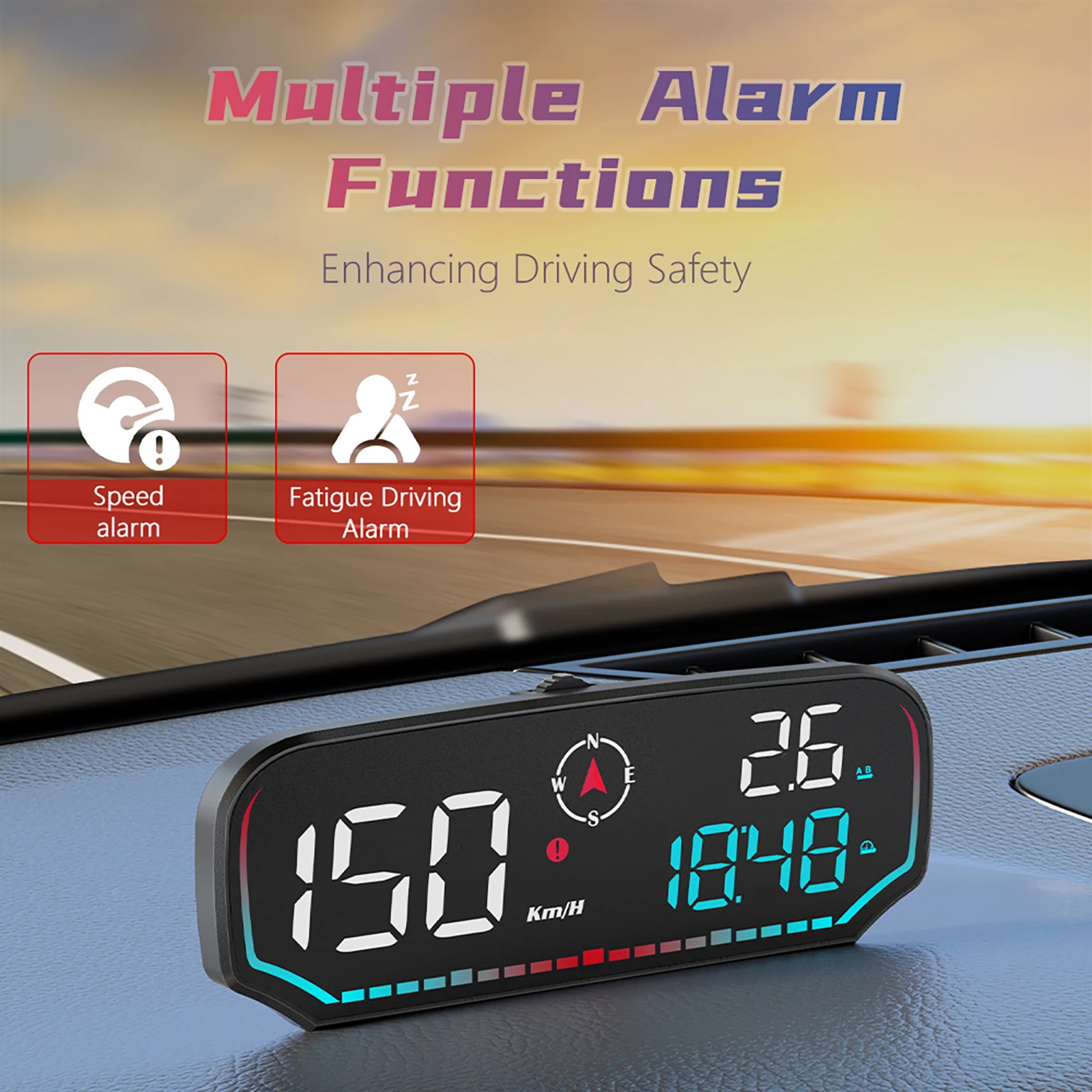 GPS Hud G14 Head up Display Projector Screen Dashboard Universal Digital Speed Meter KMH/MPH Multifunctional Car Accessory