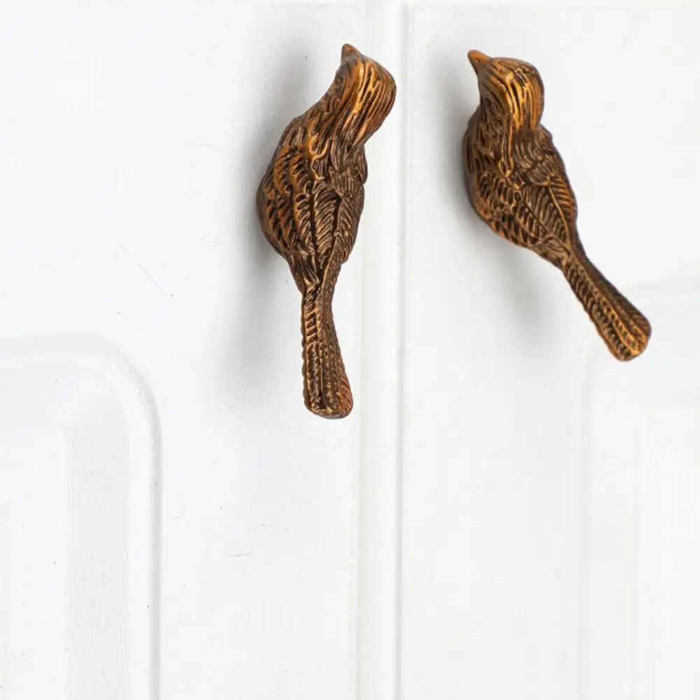 غرامة محظوظ الطيور مقابض لقطع الأثاث الحديثة بسيطة خزائن مقابض الأبواب الكرتون الحيوان ثقب واحد إكسسوارات الأجزاء الداخلية للكمبيوتر ديكور المنزل #4