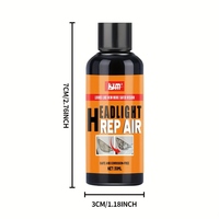 KJM Headlight Refurbishing Kit - Fast-Acting Scratch & Yellowing Remover, 90% Brightness Restoration, Chemical-Free Plastic Mate