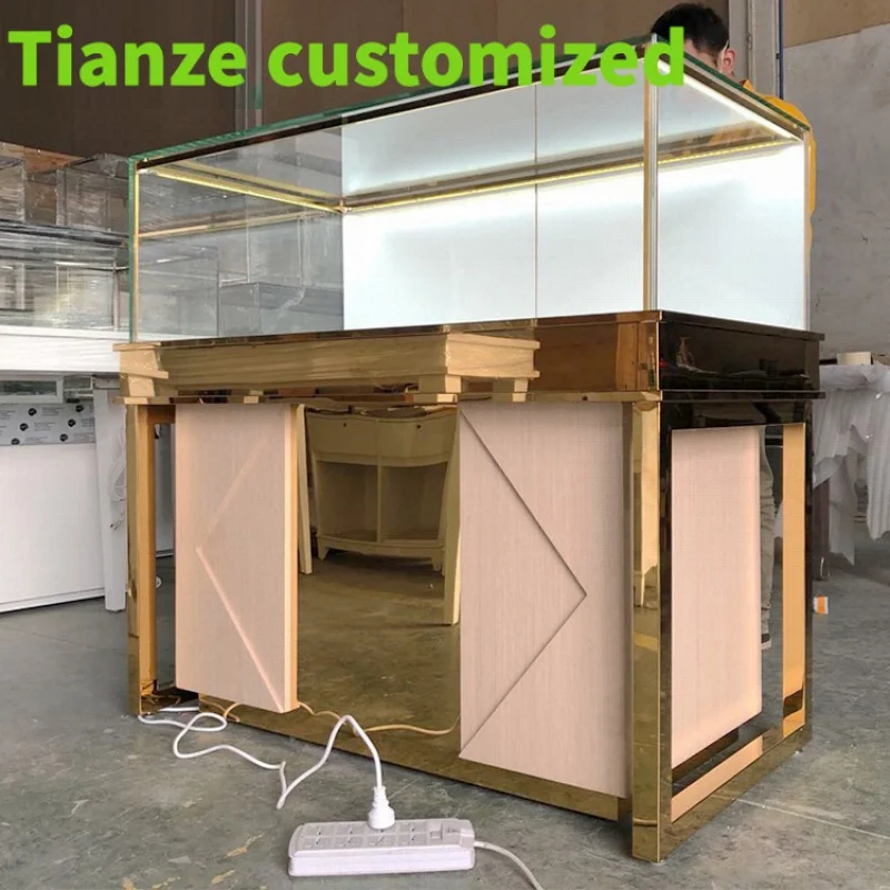 

Customized-fashion glass showcase jewellery showroom jewelry display counter used jewelry showcases