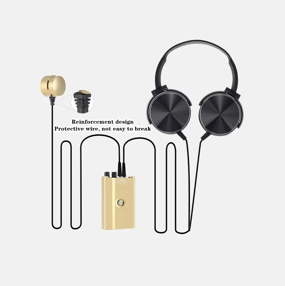 F999R High-Precision Leak Detector Heating Water Pipe Leakage Detection Engine Abnormal Noise Amplification Set Audio Listener