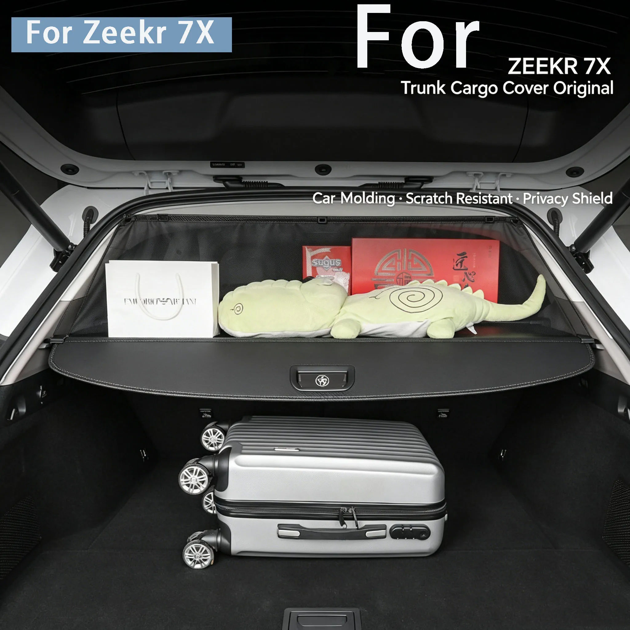 For NEW Zeekr 7X 2025-2026 Rear Trunk Cover Curtain and Partition Panel Specially Modified Rear Trunk Storage Curtain