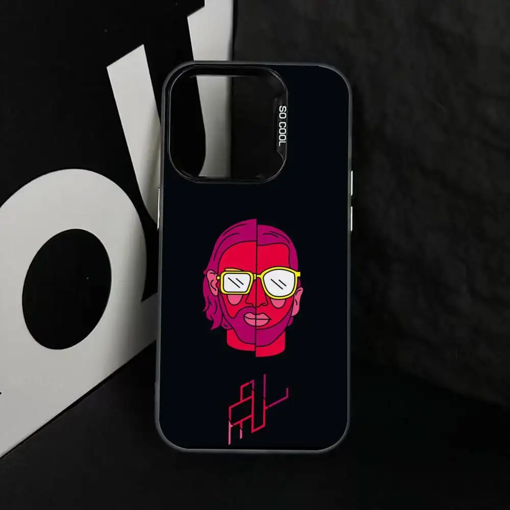 PNL QLF R-Rapper S-Singer Phone Case For iPhone 17,16,15,14,13,12,11 Plus,Pro Max,XS,Colorful Silver Black Cover