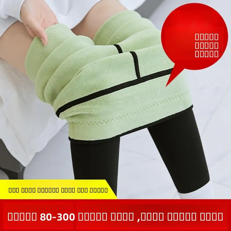 

Брюки-шаровары из утолщенного овечьего вельвета для полных женщин, очень большие размеры, для зимы, для активного отдыха, цвет телесный, модель 2