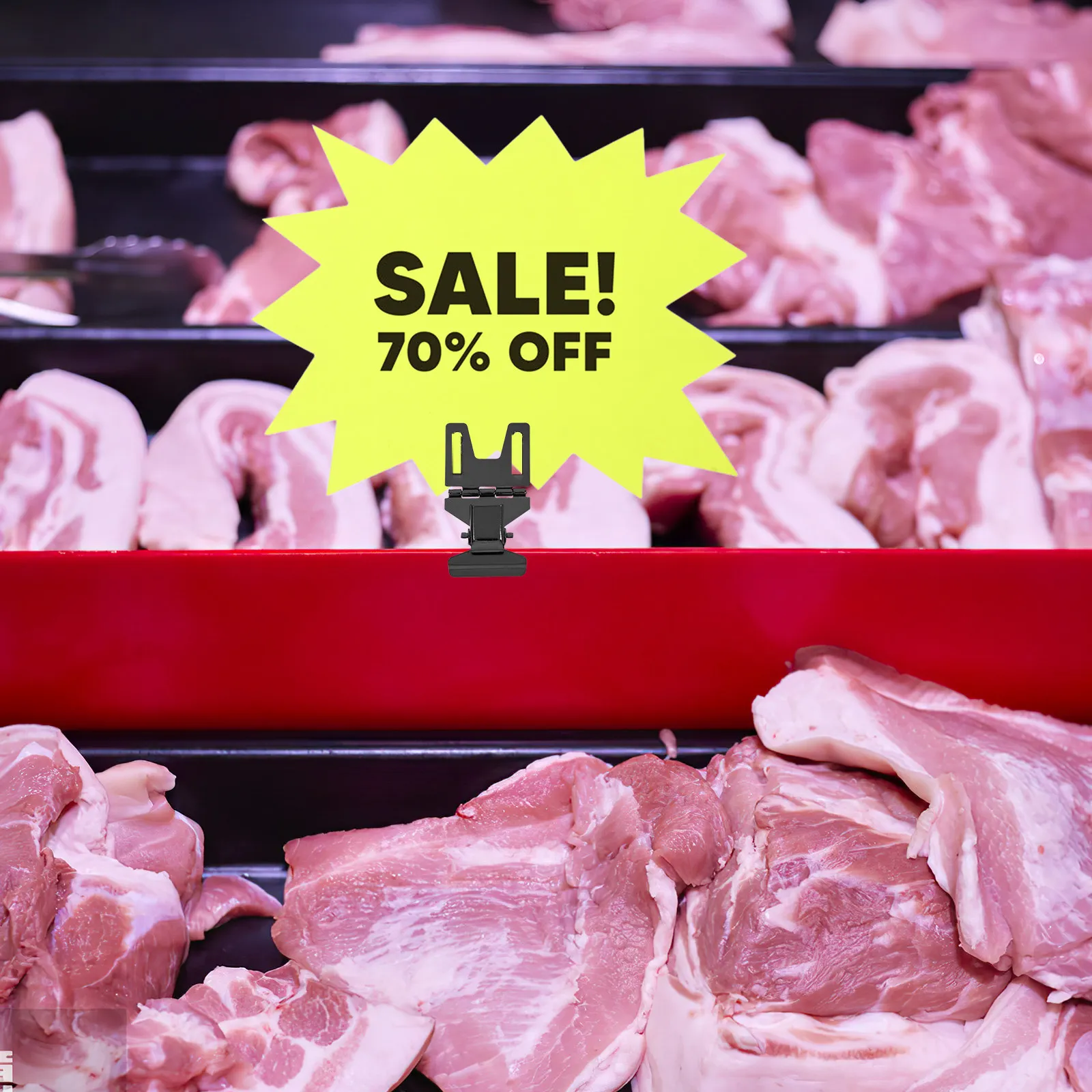 

10 шт. металлических держателей для ценников, клипсы для этикеток, для полок супермаркетов и пекарен, черные