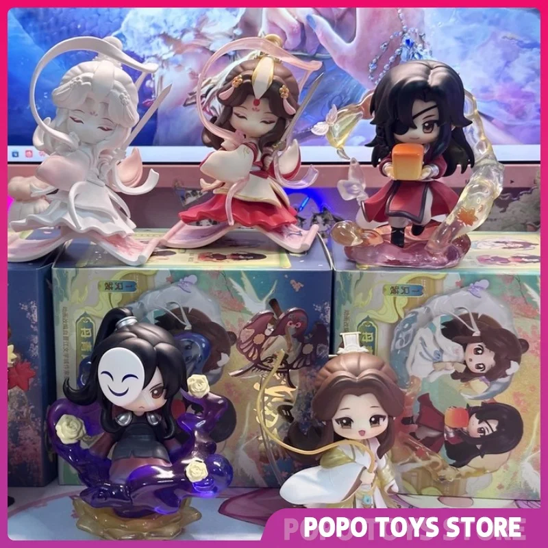 متوفر في المخزون Tian Guan Ci Fu Dan Qing Feng Hua Series صندوق أعمى لطيف أنيمي شيه ليان هوا تشنغ الشكل سطح المكتب تحصيل نموذج الهدايا