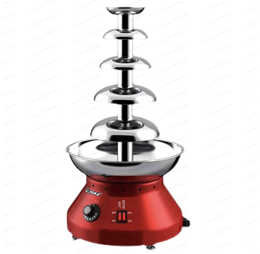 4/5/6/7-Tier Commercial Chocolate Fountain Machine – Heated Waterfall Melter & Coating Maker for Parties & Buffets