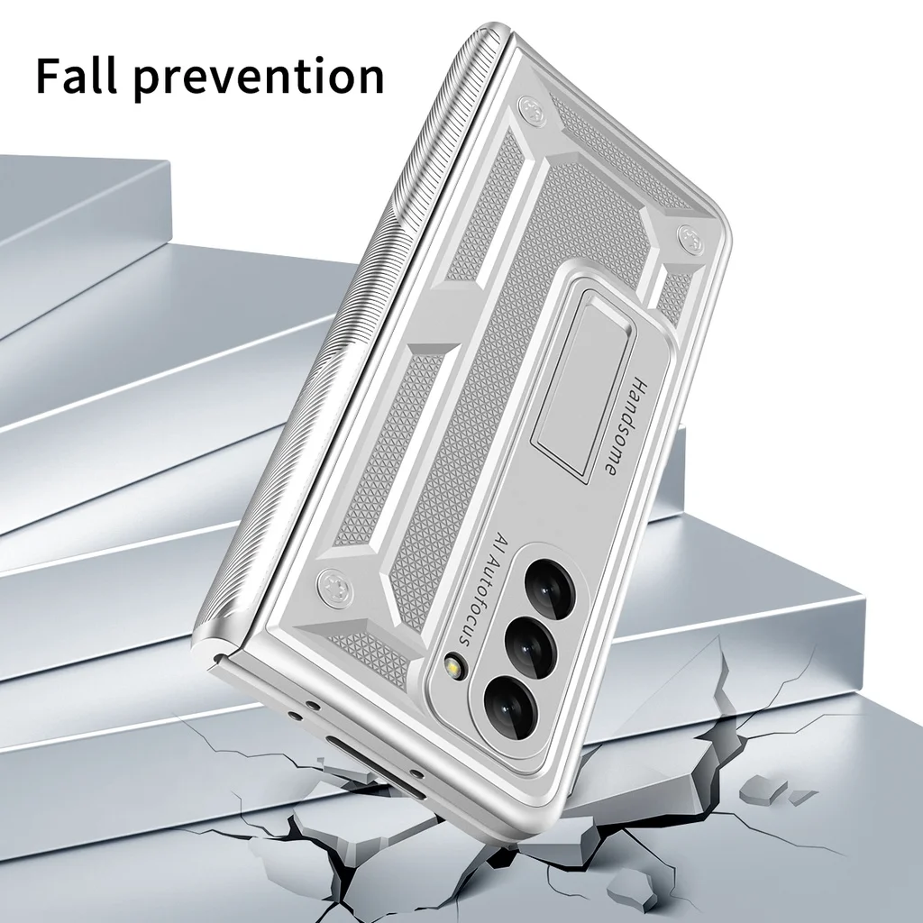 Magnetic Hinge Bracket Case For Samsung Galaxy Z Fold 5 4 3 2 5G Cover Full Protection With Lens Film Protection case