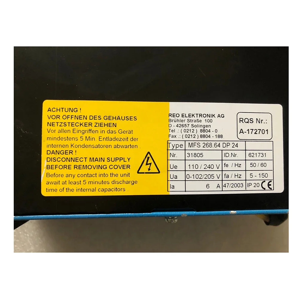 REO MFS 268.64 DP 24 REOVIB MFS268-DP Servo Drive