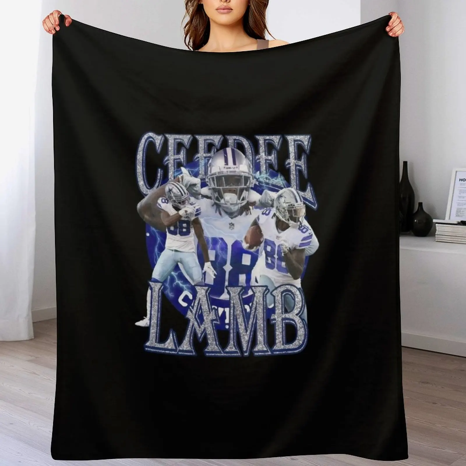 

CeeDee Lambs Retro Throw Blanket Ultra Soft Flannel Fleece Blanket for All Seasons