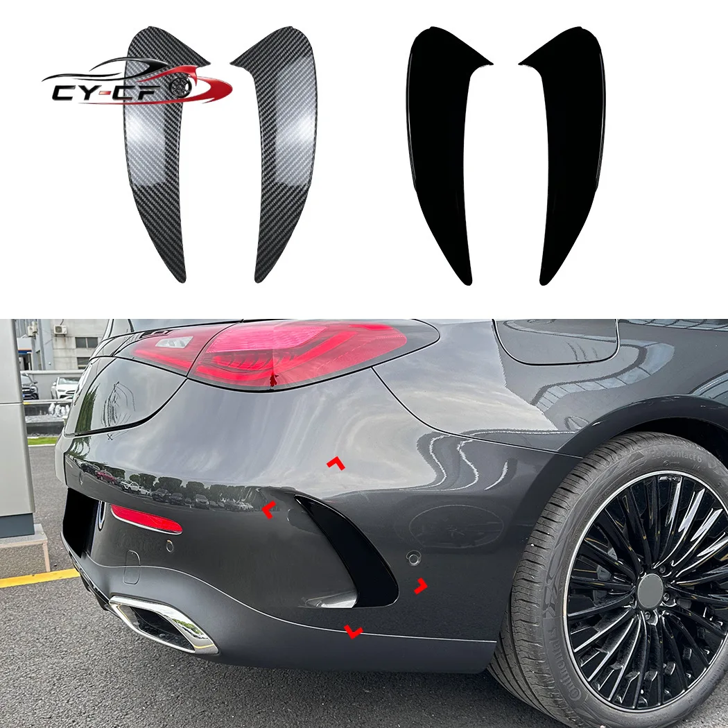 

2PCS Car Rear Bumper Side Fin Air Vent Outlet Cover Trim For Mercedes Benz CLE Coupe 2024+ C236 CLE260 CLE300 CLE53 AMG