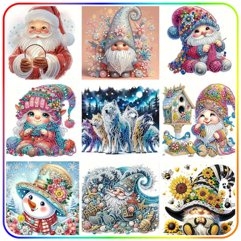 SDOYUNO-Partial Diamond Painting Special Diamonds Christmas Gift Santa Claus 5D Crystals Cross Stitch Kits Christmas Decoration