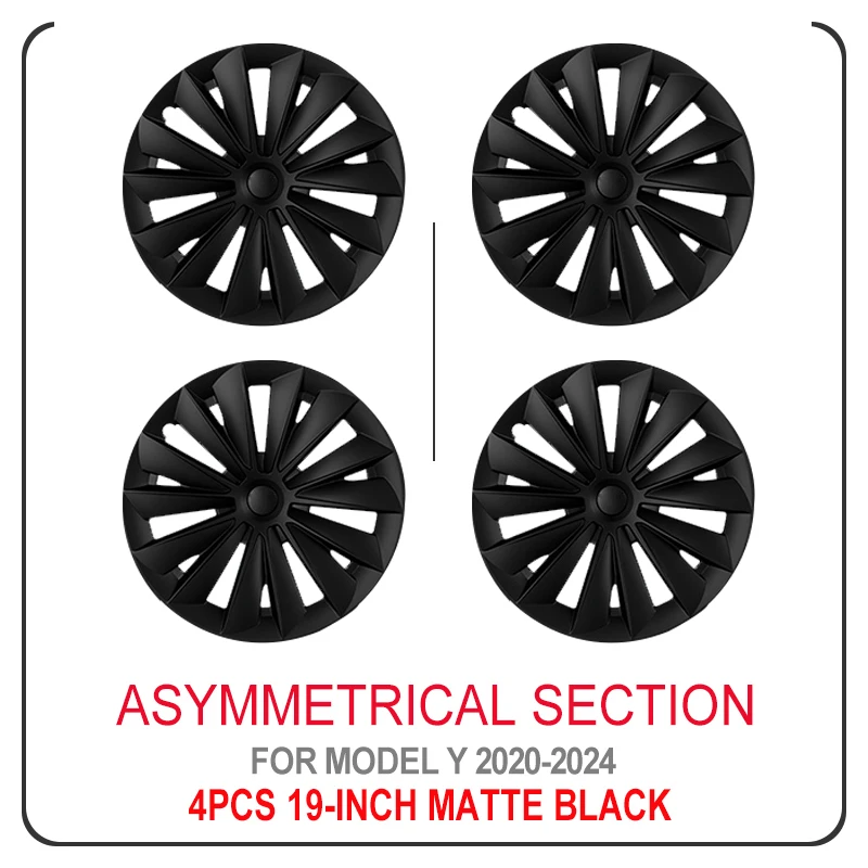 2020-2024 Voor Tesla Model Y 19Inch Wiel Wieldop Vervanging 4 Stuks Naafdop Rechts & Links Wieldop volledige Velg Cover Accessoires