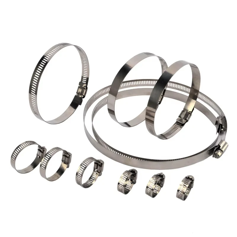 10pcs Stainless Steel Pipe Clamps Worm Drive Car Fuel Hose Clips Durable Auto Pipe Clamps Anti-Oxidation 6Pcs 4Pcs Set