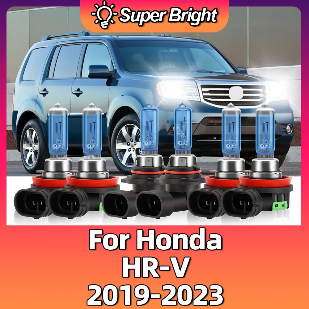 

2/4/6 шт. для Honda HR-V 2019 2020 2021 2022 2023 галогенные лампы белые противотуманные фары дальнего ближнего света Plug and Play 100 Вт супер яркие