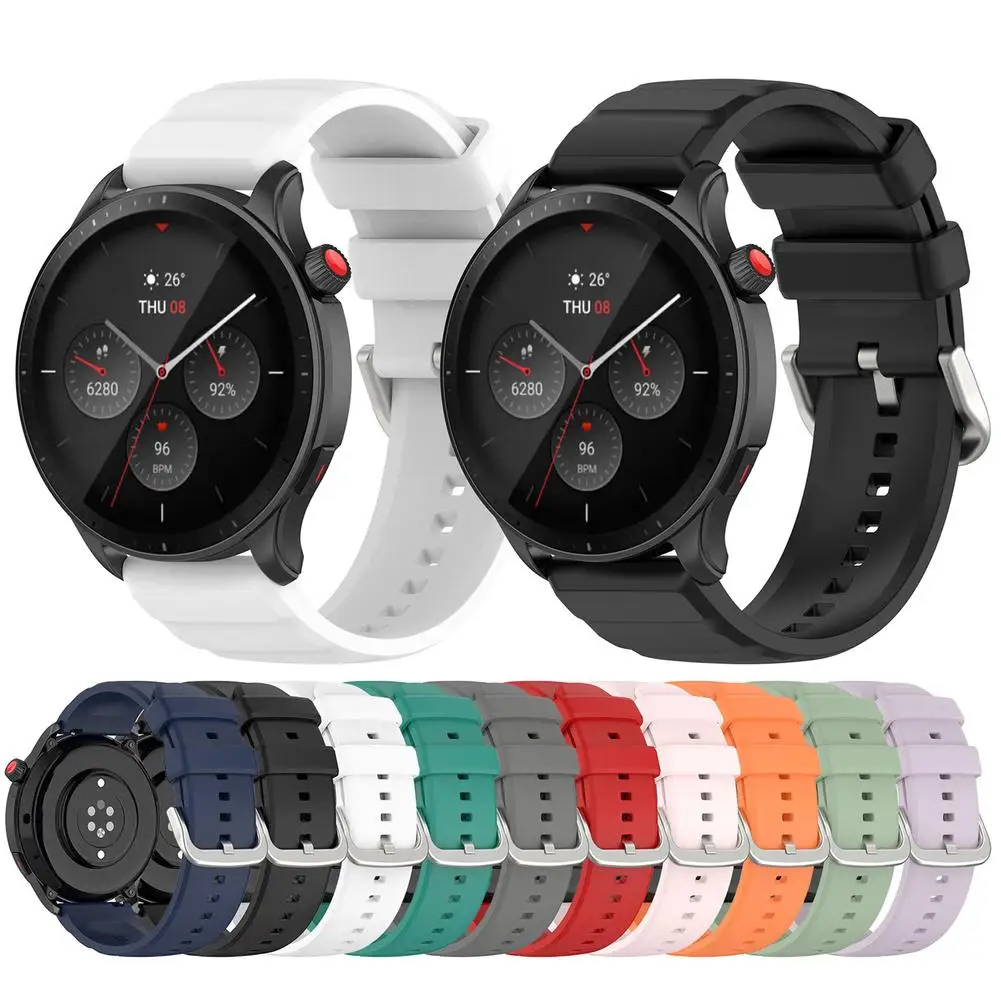 

Replacement Watch Band Silicone Strap Bracelet Wristband Compatible For Huami Amazfit Gtr4 22mm Strap