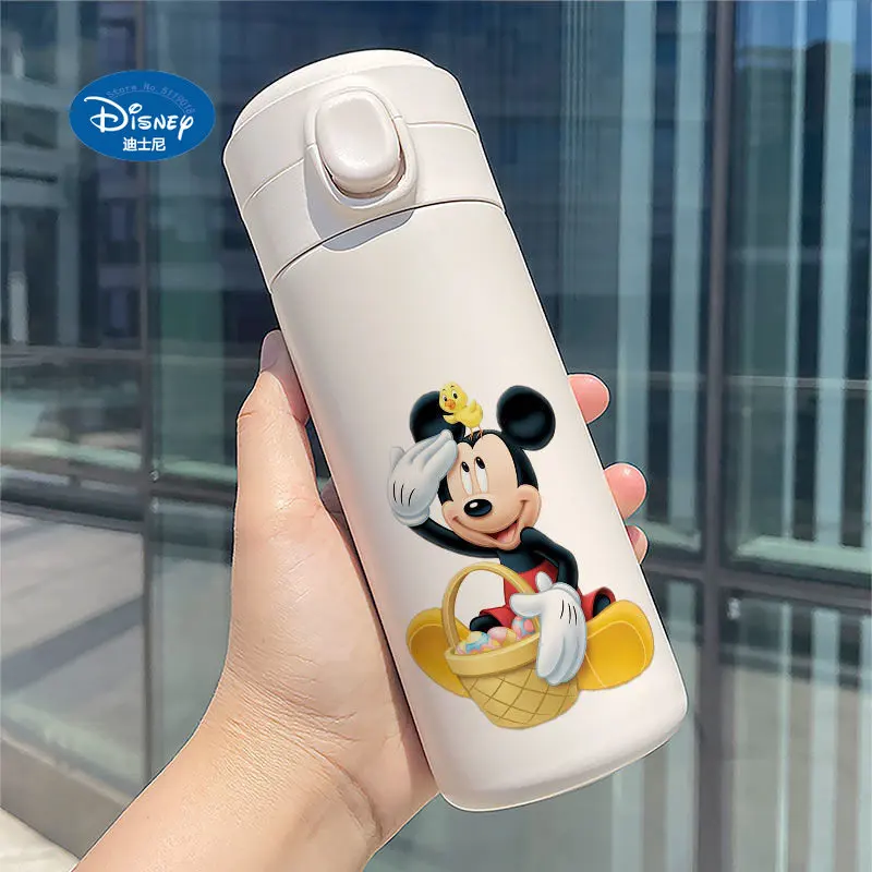 Disney Cup Mickey Minnie Mouse Thermos Cup Childen Cartoon Water Cup 304 Stainless Steel Water Bottle Portable 350ML 450ML