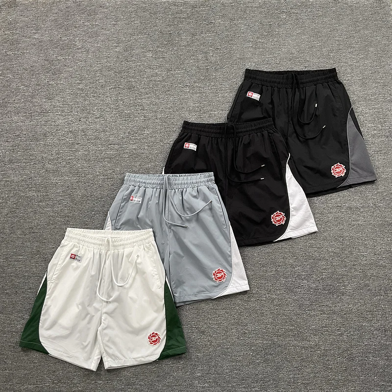 

Qui Dry Beach orts Мужские спортивные повседневные летние модные брендовые брюки Broken Pl American Sle со средней талией