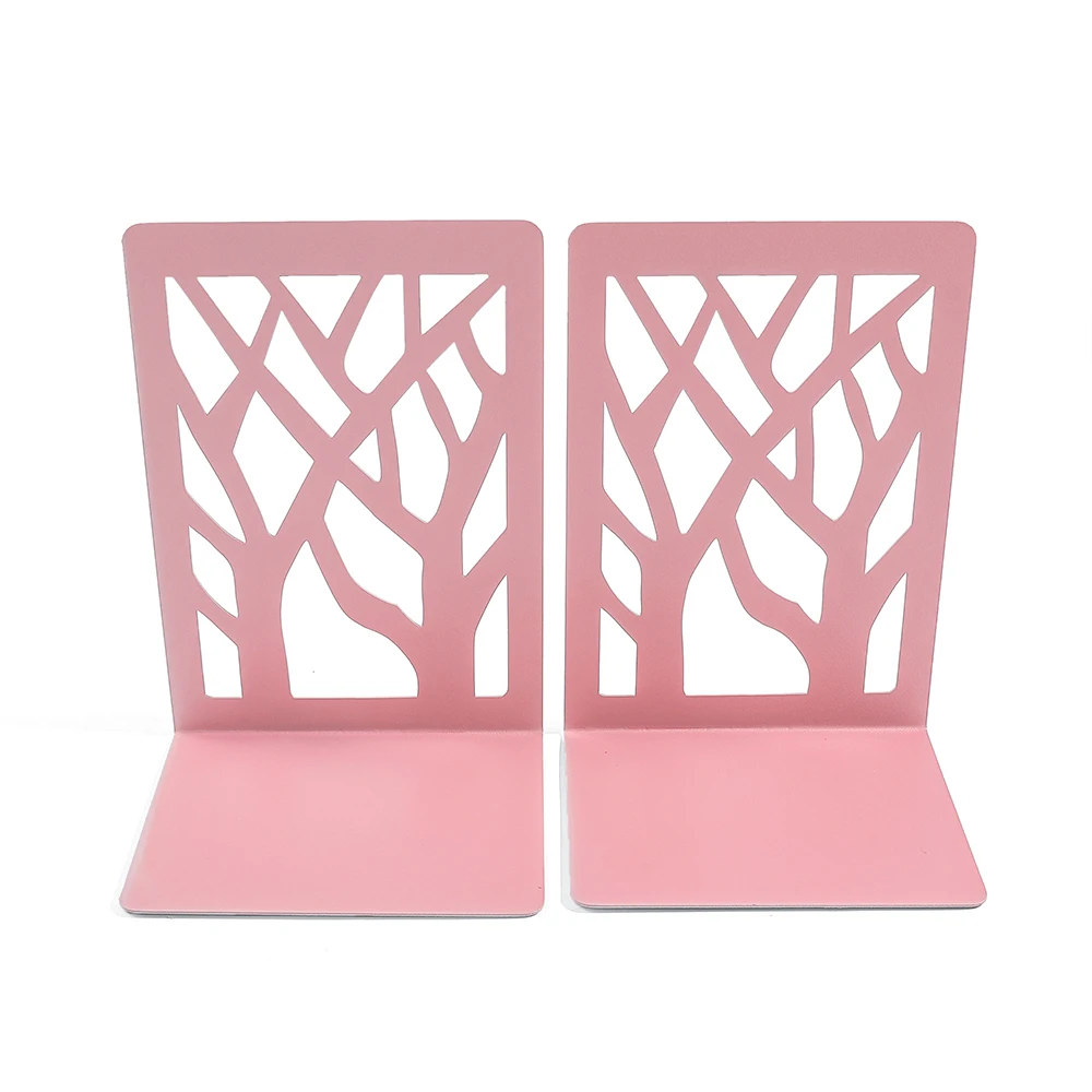 2 Pcs Treelike Desktop Bookends Office Desktop Book Organizer Home Bookends Iron Book Ends Holder Book rack Stand Shelf