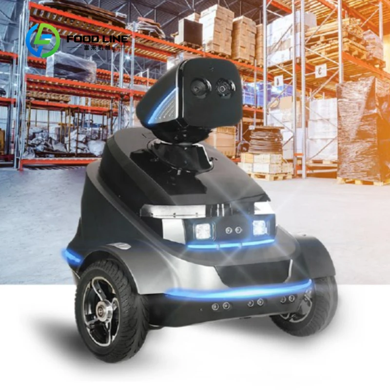 Customized Intelligent Mobile Guard Patrol Robot, AI Camera&Obstacle Avoidance Function For Outdoor Yard Commercial Building