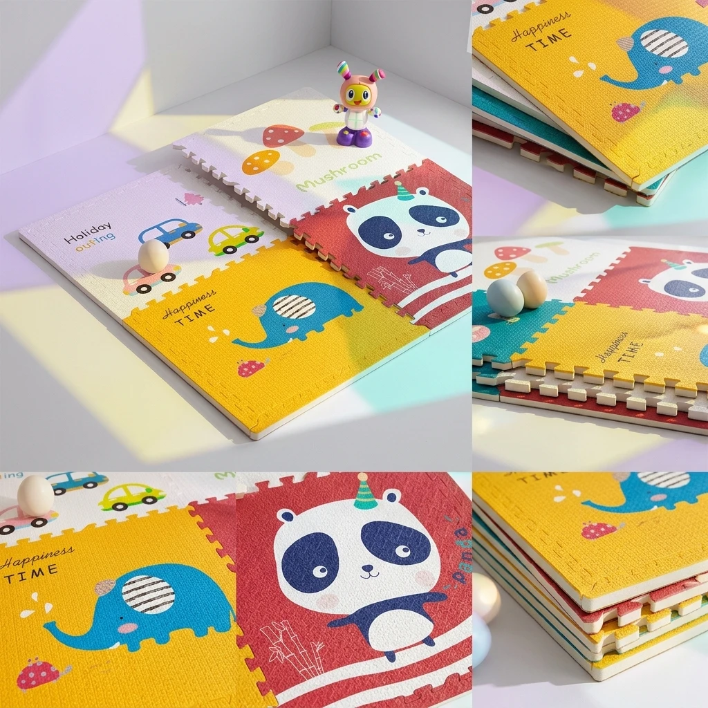 แผ่นรองพื้นโฟมลายการ์ตูน 4 ชิ้ - Number Puzzle Foam บทวิจารณ์และราคา