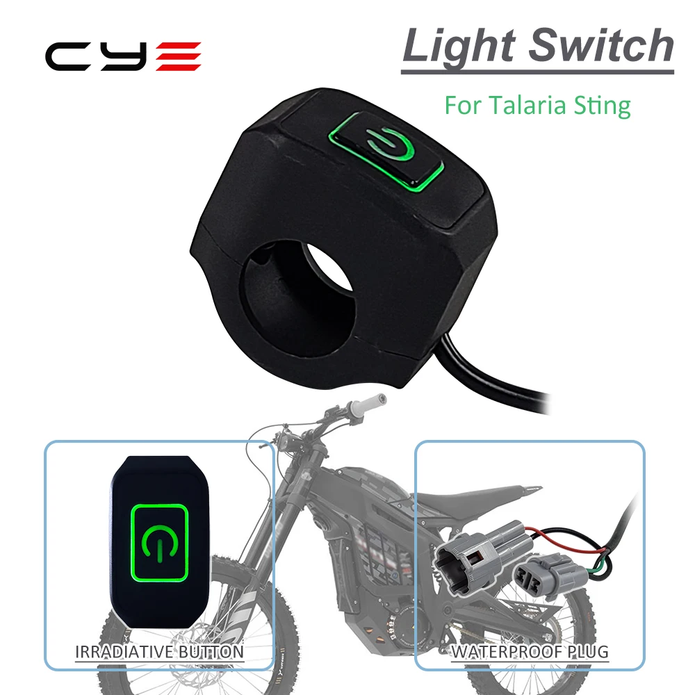 Motorcycle Handlebar Toggle Switch LED Headlight On Off Push Button Switch For Talaria Sting L1E MX Dirt Bike Electric Bicycle