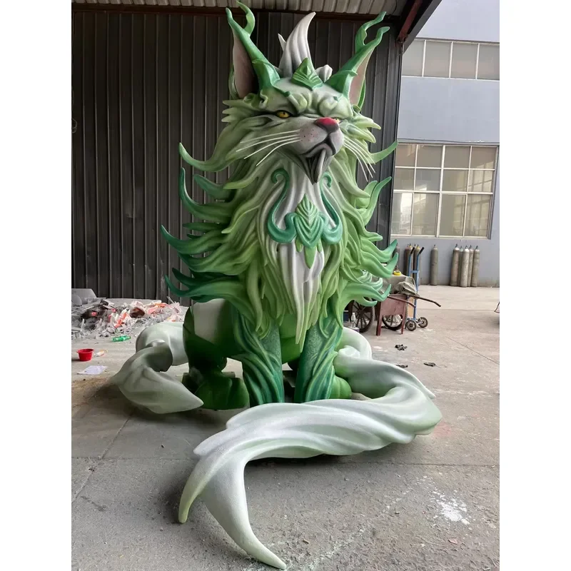 Custom Large Fiberglass Animal Sculpture UV Resistant Realistic Garden Lawn Decor & Theme Park Display Statue