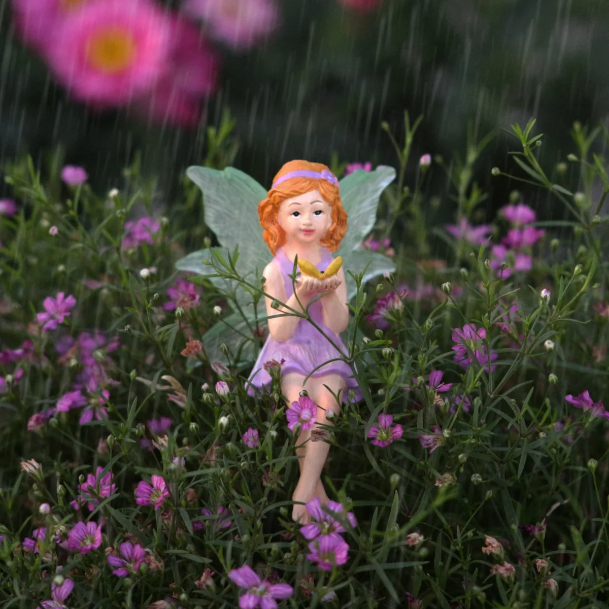 Handheld Butterfly Fairy Resin Plugin Creative Micro Landscape Fairy Garden Flower Pot Decoration Ornament