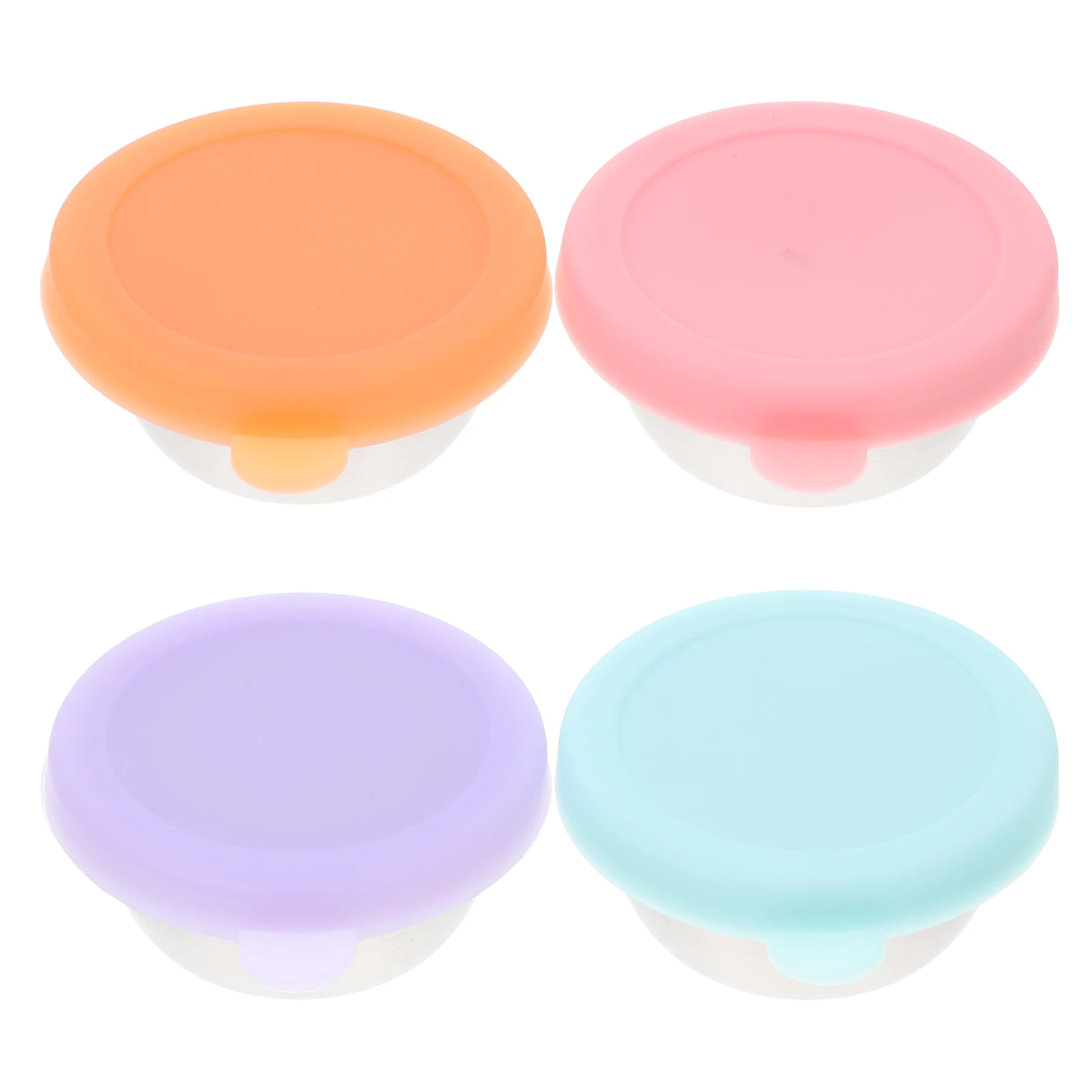

4 Pcs Sauce Cup Dipping Cups Containers Condiment Storage with Lids Cover Meal Prep Condiments Holder