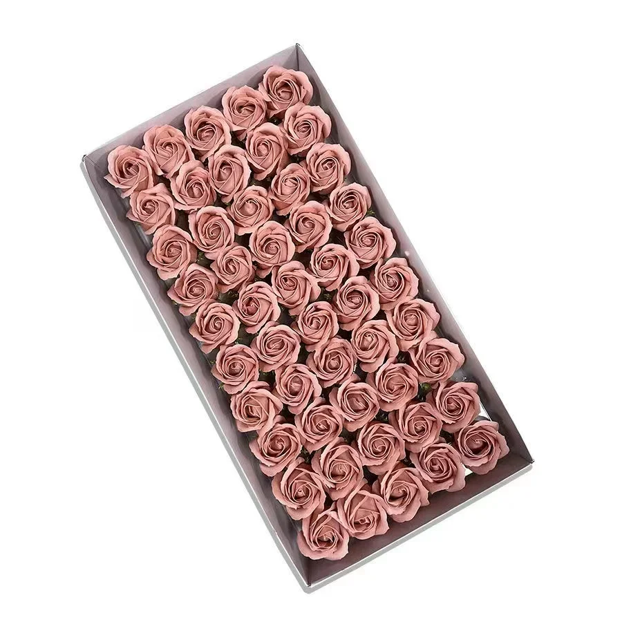 50 Stück künstliche Seifenrosen, Blumenkopf, Durchmesser 4,5 cm, Schönheit, Hochzeit, Valentinstag, Geschenk, Rosen, Blumenstrauß, Zuhause, Party, Dekoration, Blume