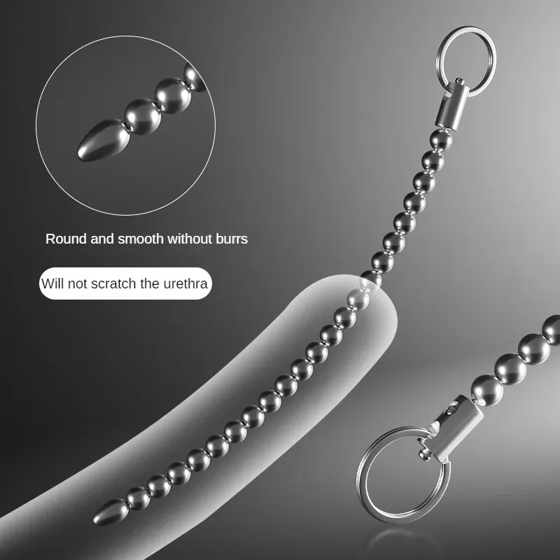 Stainless Steel Urethral Sound Dilators Penis Plug Insert Stimulation Catheter Beads Male Masturbator Horse Eye Sticks BDSM