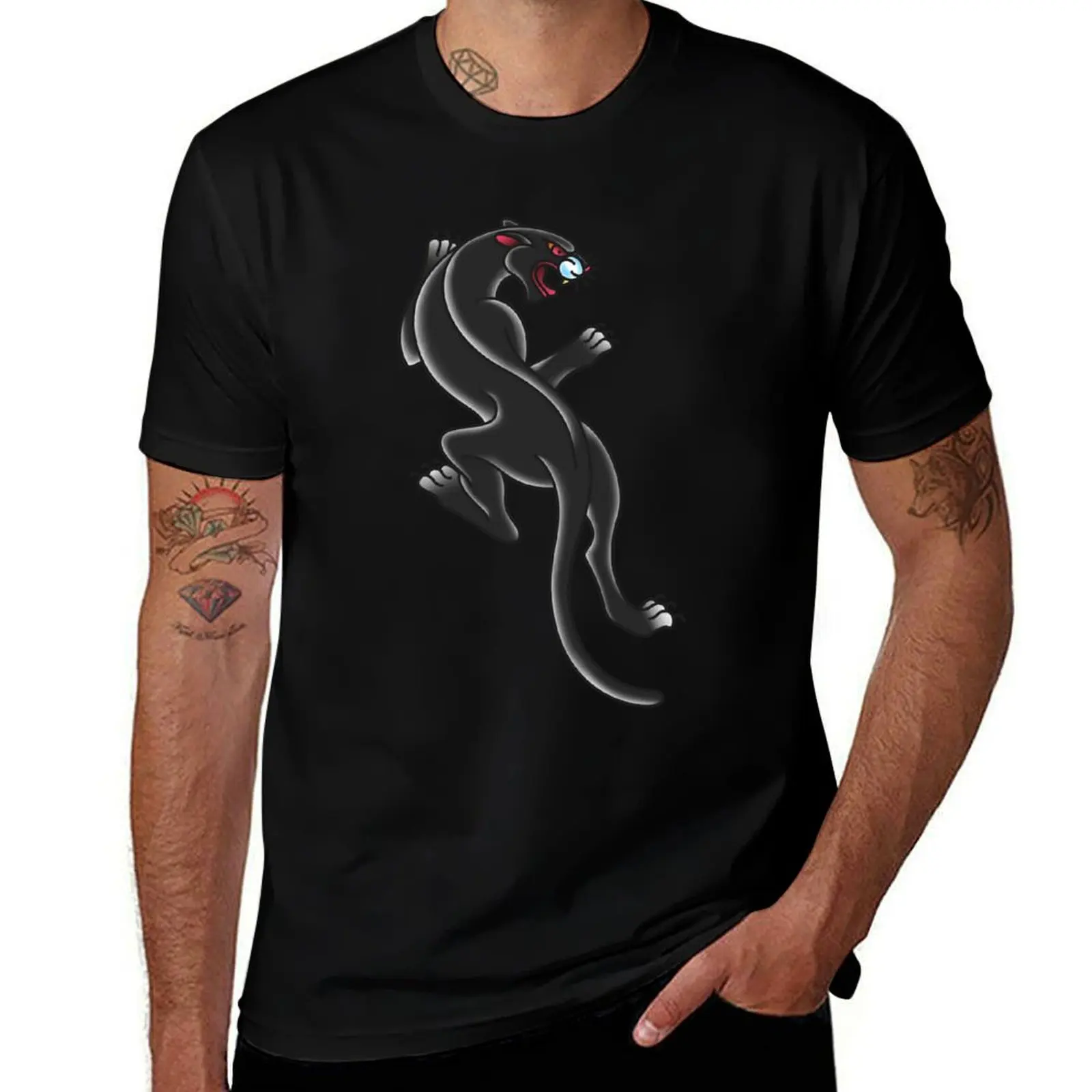 

Salty-Dog American Traditional Panther T-Shirt man t shirt heavy cotton t shirts for man pack cotton