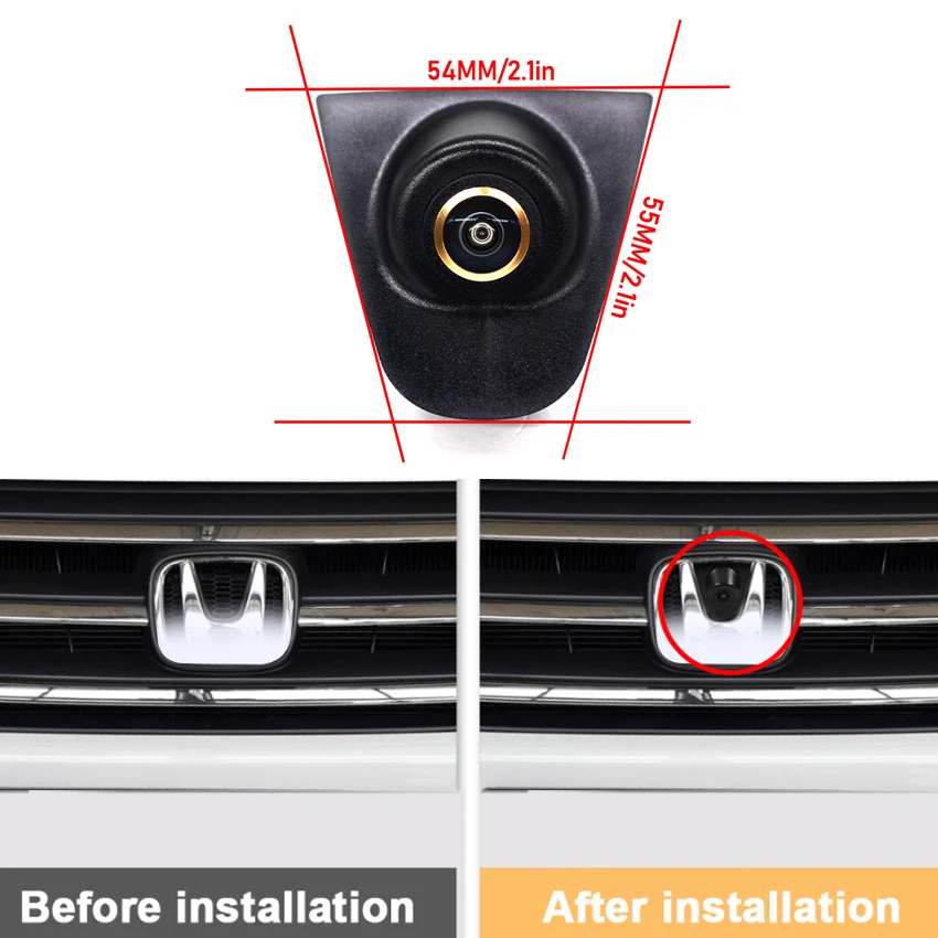 170 Degree AHD Fisheye Golden Lens Car Front View Camera HD Night Vision For Honda CRV 2012 2013 2014 2015 XRV 2015 2016 2017