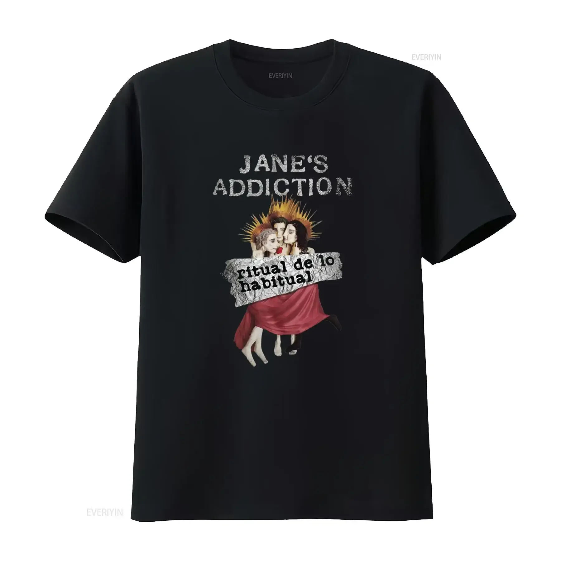 Janes Addiction Ritual De Lo Habitual Black Mens Licensed Rock Band T Shirt vintage Washed graphic streetwear Unisex
