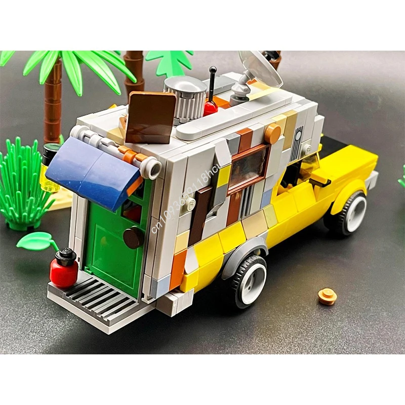 459 pièces MOC floride homme El Camino & Camper aérien ville Champion supercar blocs de construction jouets de noël tige cadeau éducatif