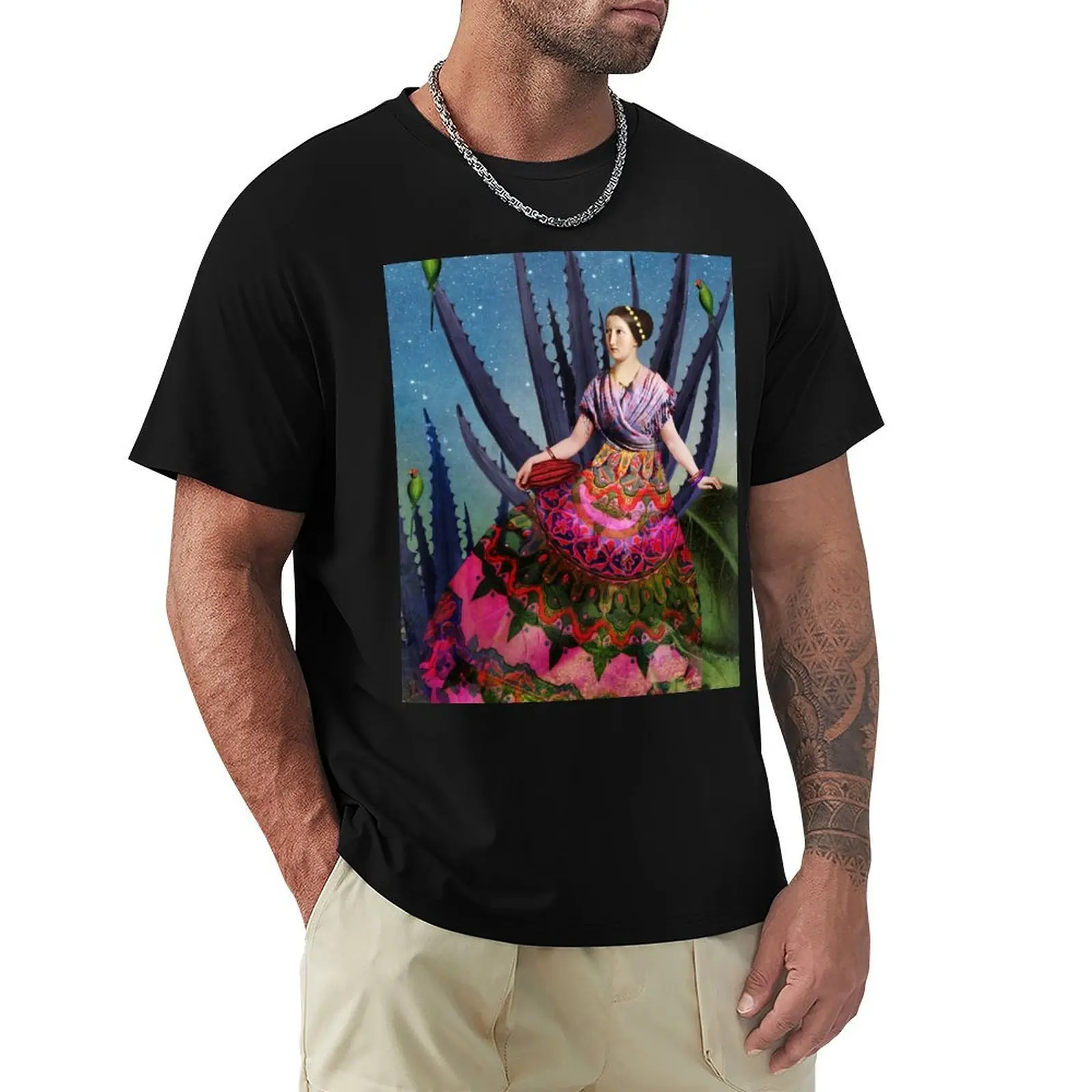 Blue Agave and Cocoa T-Shirt Plus Size Simple Casual Top