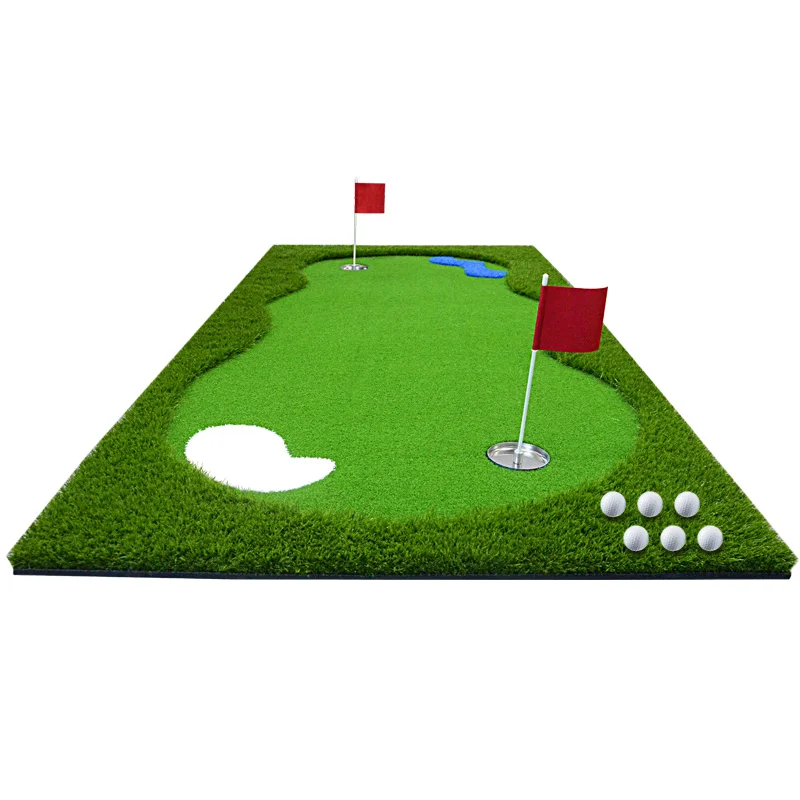 New Design Custom 1x2m Golf Game Mat Indoor Practice Golf Putting Green Mats for Golf Gift