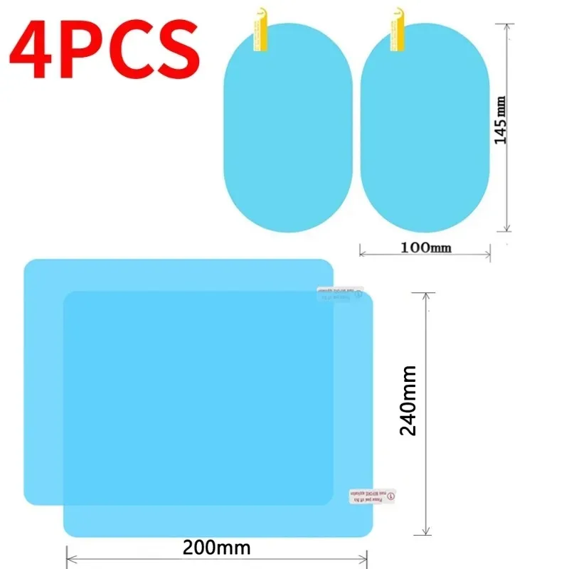 Pellicola impermeabile per specchietto retrovisore per auto Nano adesivo protettivo trasparente antipioggia Adesivi antiappannamento per specchietti retrovisori universali