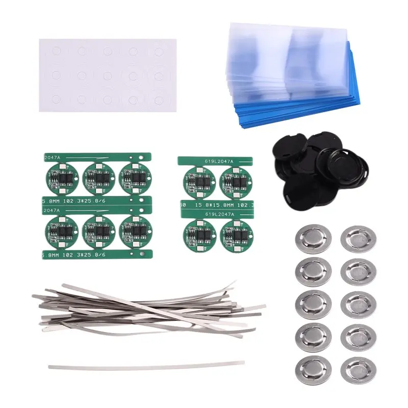 -[A51I Digital]Dual MOS 18650 Li- Universal Battery Protection Board 10 Set 18650 Cylindrical Li- Cell BMS