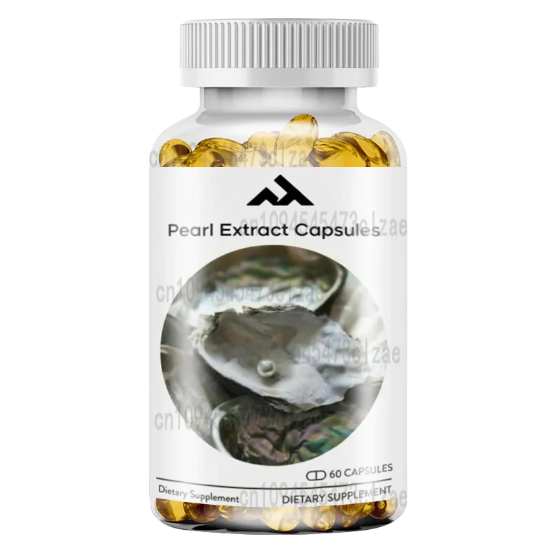 

Organic Pearl Powder Capsules | Natural Calcium, Amino Acids, Collagen Peptides | Non GMO, Vegetarian