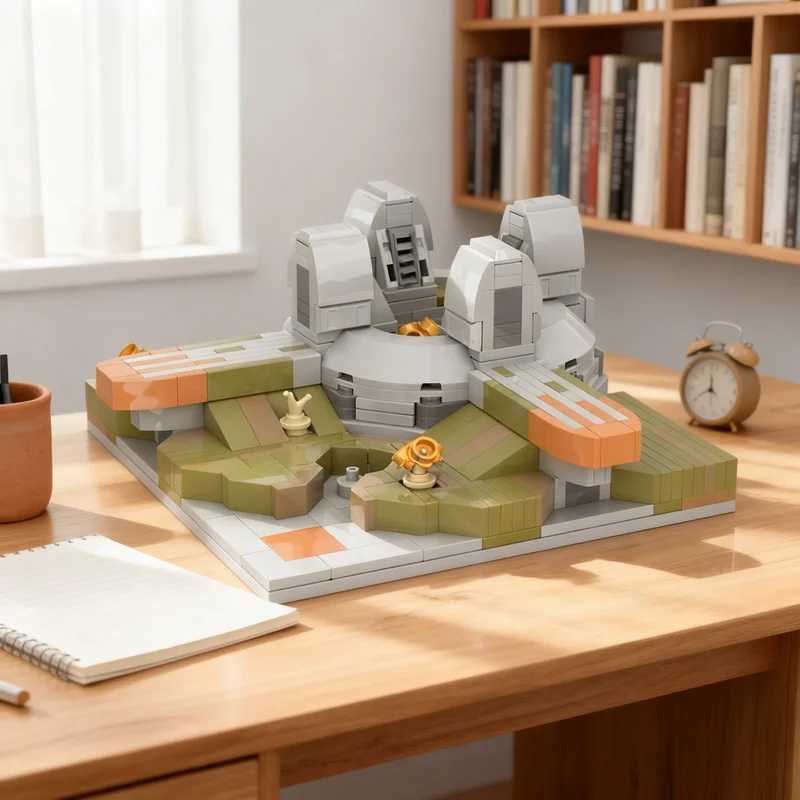 

417 шт. MOC Star Battle Dantooine Enclave Модель Строительные блоки Архитектура Рождественские подарки Игрушка Креативная образовательная идея Кирпич