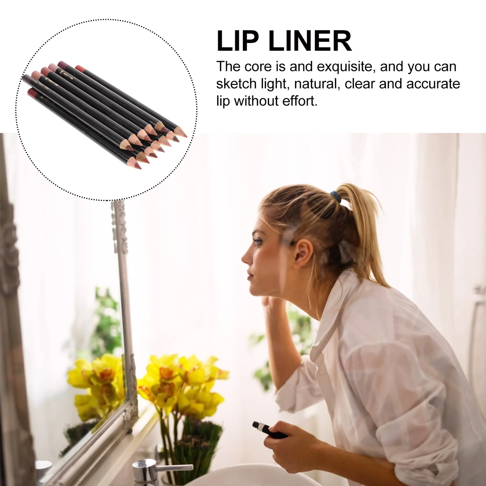 12 matite per labbra per trucco con matite per labbra impermeabili e resistenti al sudore non lasciano traccia sulla tazza per l'uso quotidiano