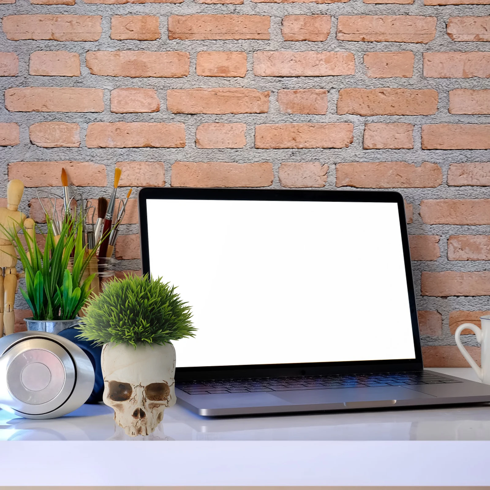 

1Pcs Resin Skull Flower Container Assorted Colors Creative Plant Holder for Yard Indoor Decor Gift for Plant Lovers